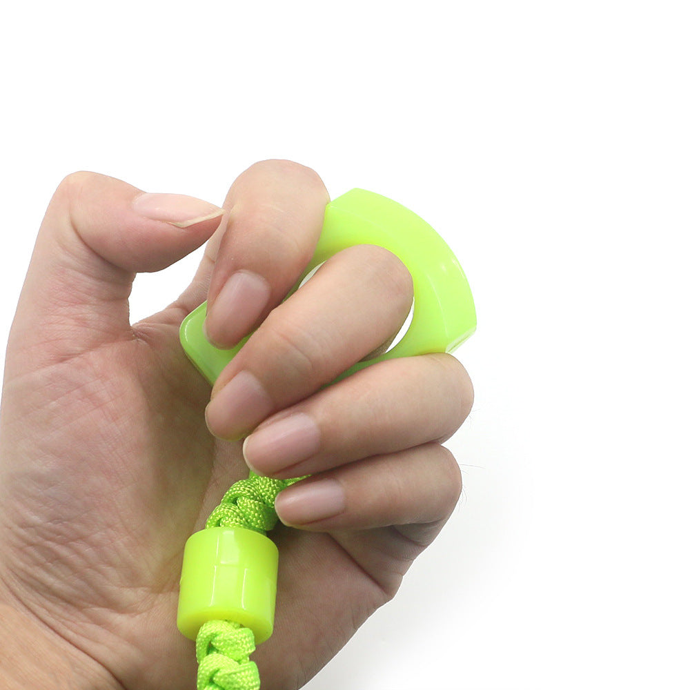 AFK Knuckle Duster Fluorescent Self-Defense Finger Keychain