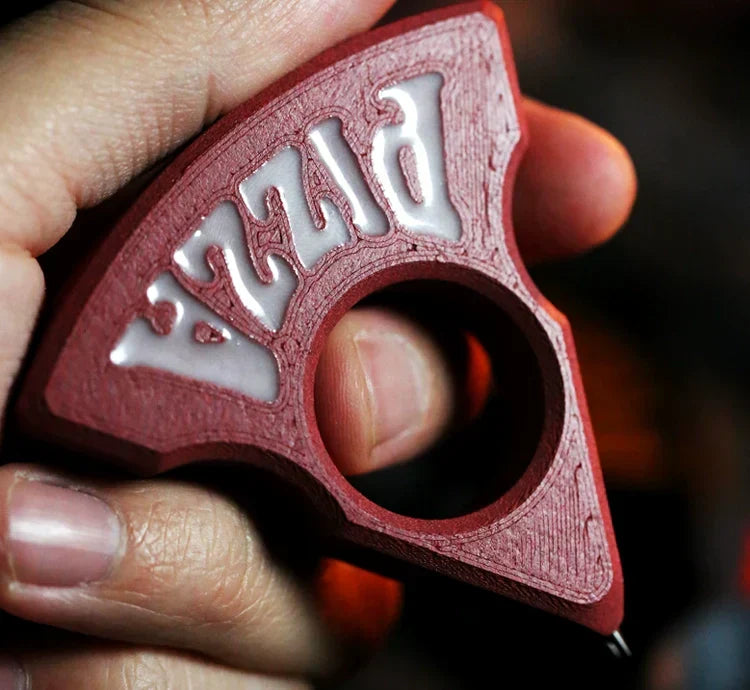 Multi-material Pizza Knuckle Duster Modeling EDC Tool