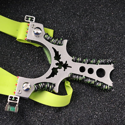 Stainless Steel Multi-Tool Slingshot for Outdoor Use with Fast Release