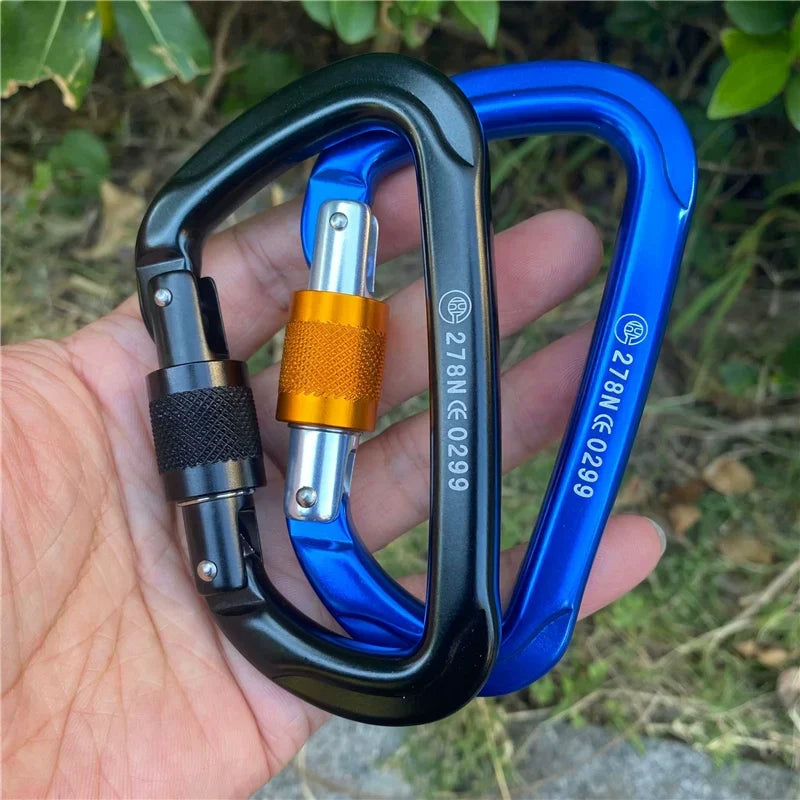 Aluminum Ascent D-Lock Carabiner for Climbing Gear Security