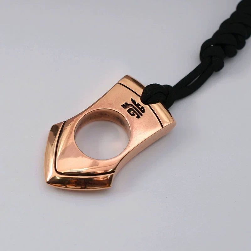Tactical Copper Keychain with Knuckle Duster Functionality