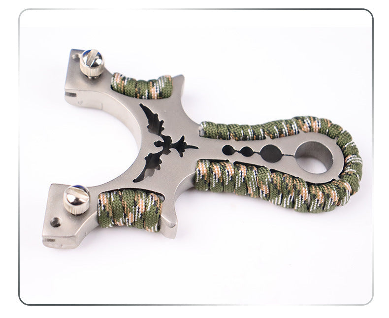 Stainless Steel Multi-Tool Slingshot for Outdoor Use with Fast Release