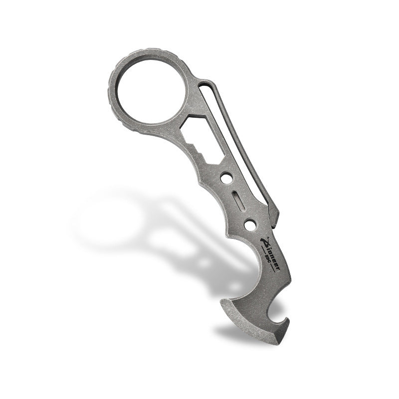 Titanium Knuckle Duster Pioneer EDC MultiTool Card