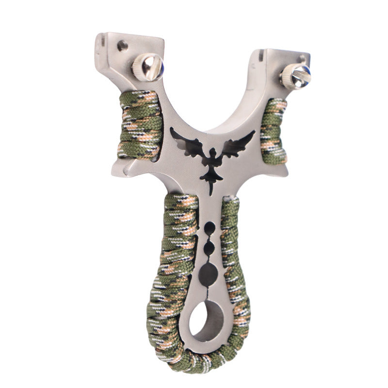Stainless Steel Multi-Tool Slingshot for Outdoor Use with Fast Release