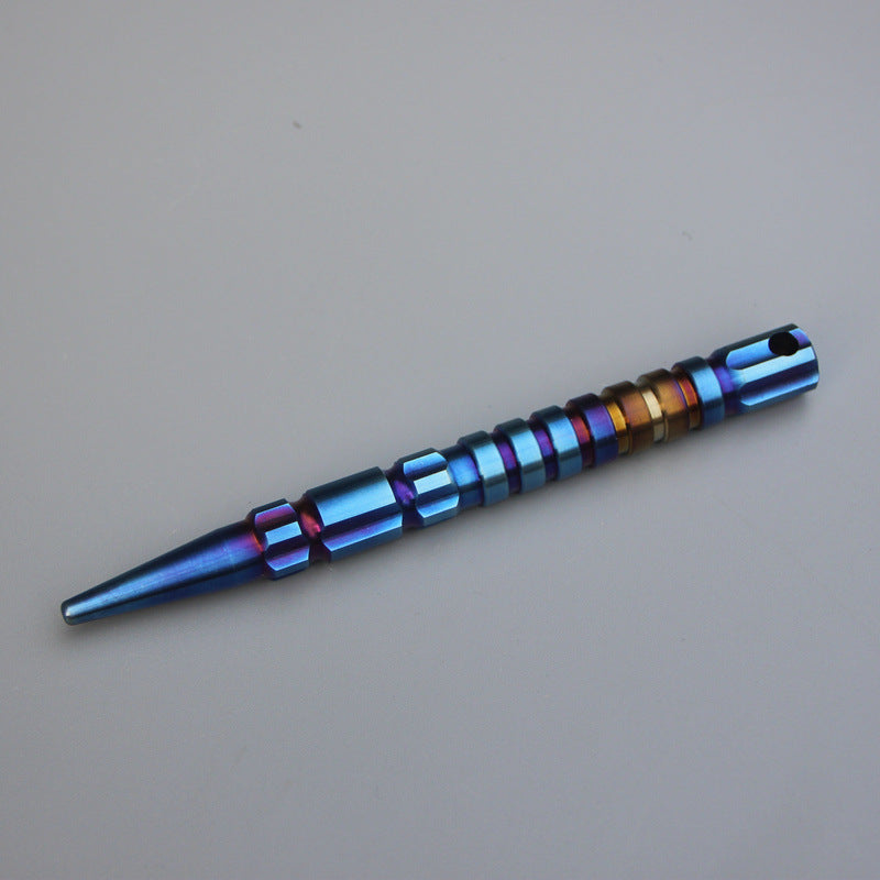 TC4 Titanium Tactical Pen EDC Tool with Key Stick and Window Breaking Feature