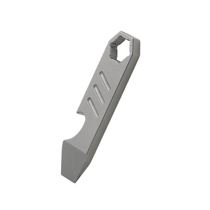 Compact TC4 Titanium Pry Tool with Key Tag Outdoor Survival Functionality