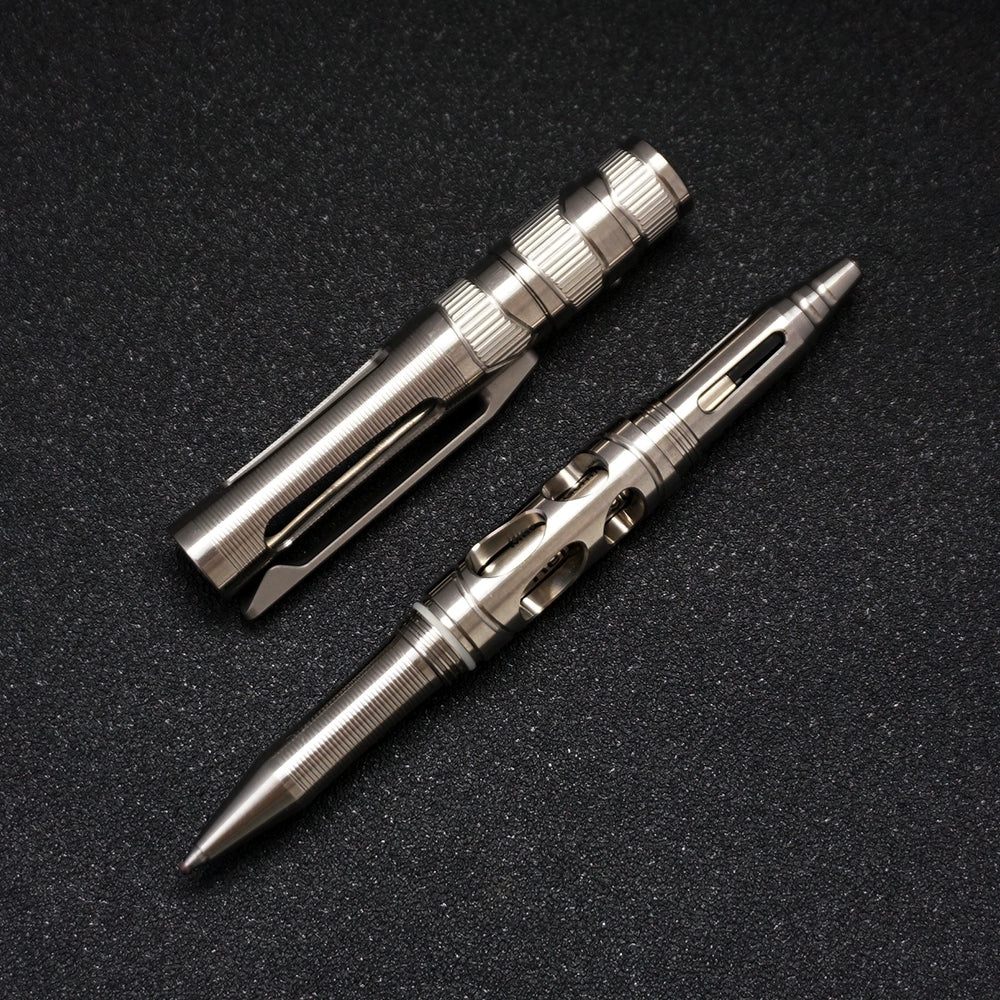 Tactical Titanium Pen Light for Self-Defense and Utility