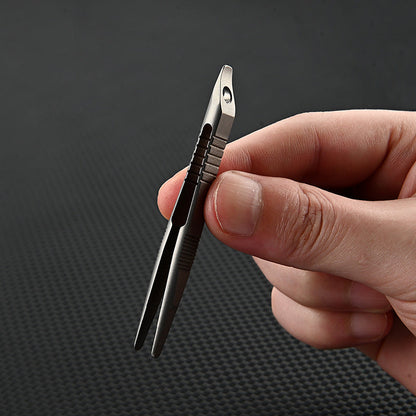 TC4 Titanium Compact Tweezer Keychain for Everyday Carry