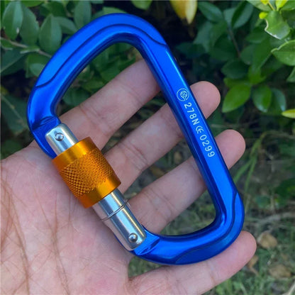 Aluminum Ascent D-Lock Carabiner for Climbing Gear Security