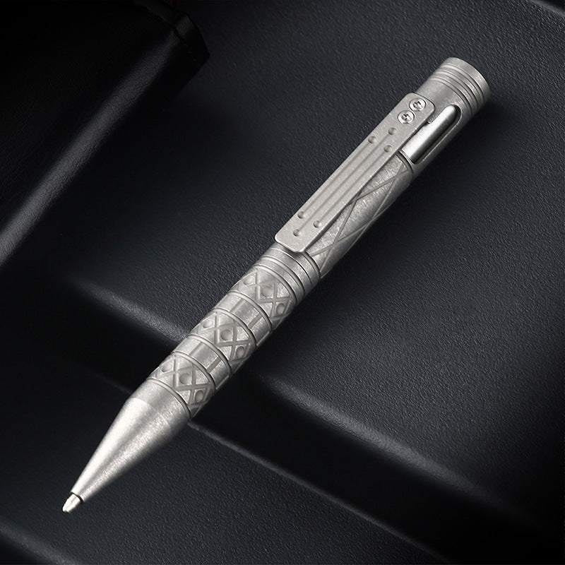 Titanium Tactical Pen Designed for Emergency Window Breaking
