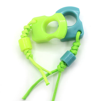 AFK Knuckle Duster Fluorescent Self-Defense Finger Keychain