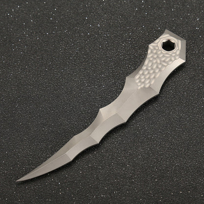 Titanium Tactical Camp Knife for Defense and Survival