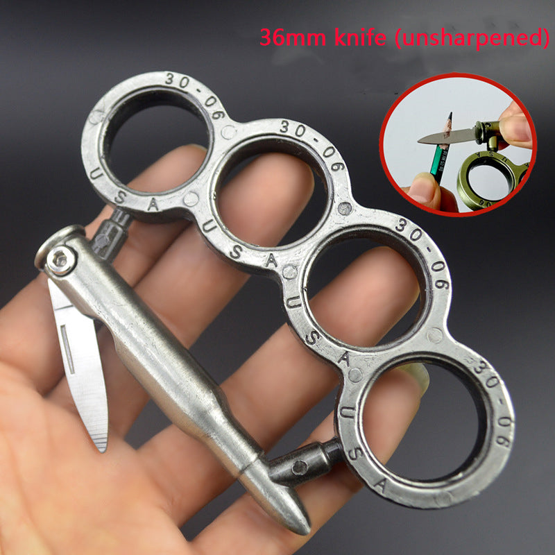 Metal Knuckle Duster Multifunctional Tool for Martial Arts Self-Defense