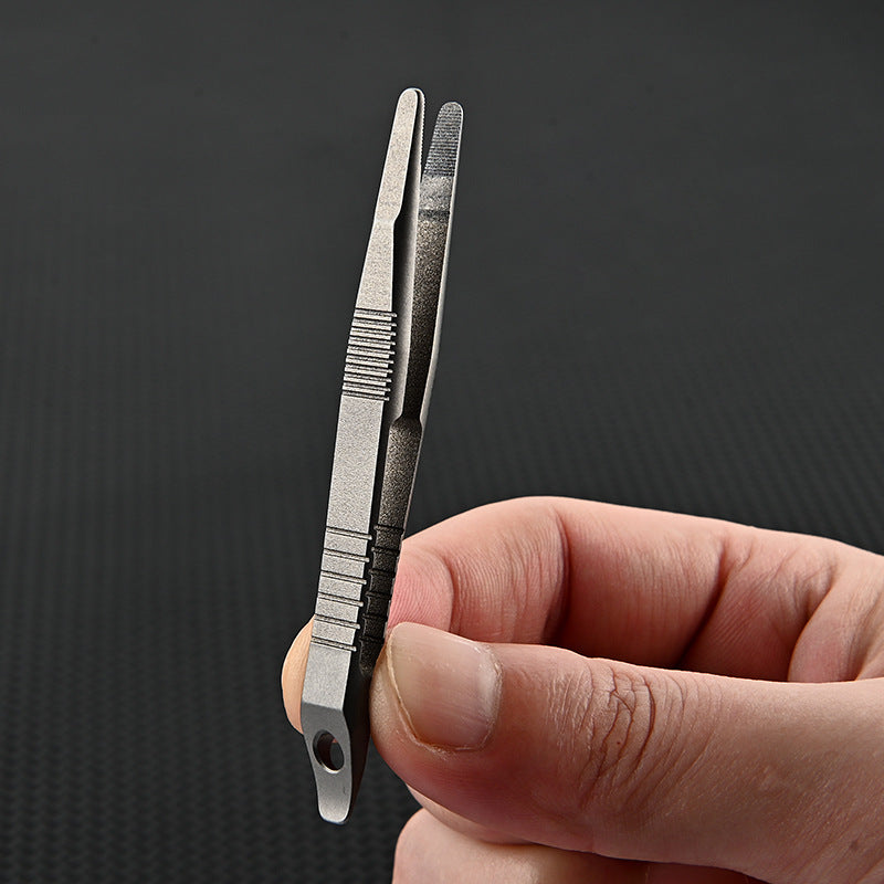 TC4 Titanium Compact Tweezer Keychain for Everyday Carry