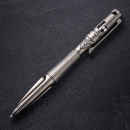Multi-Utility Titanium Pen with Edge Defender for Tactical Use