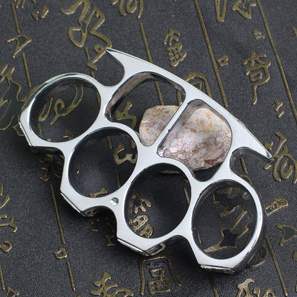 Reinforced Rope Brass Knuckle Duster Four Finger Defense Buckle Tool