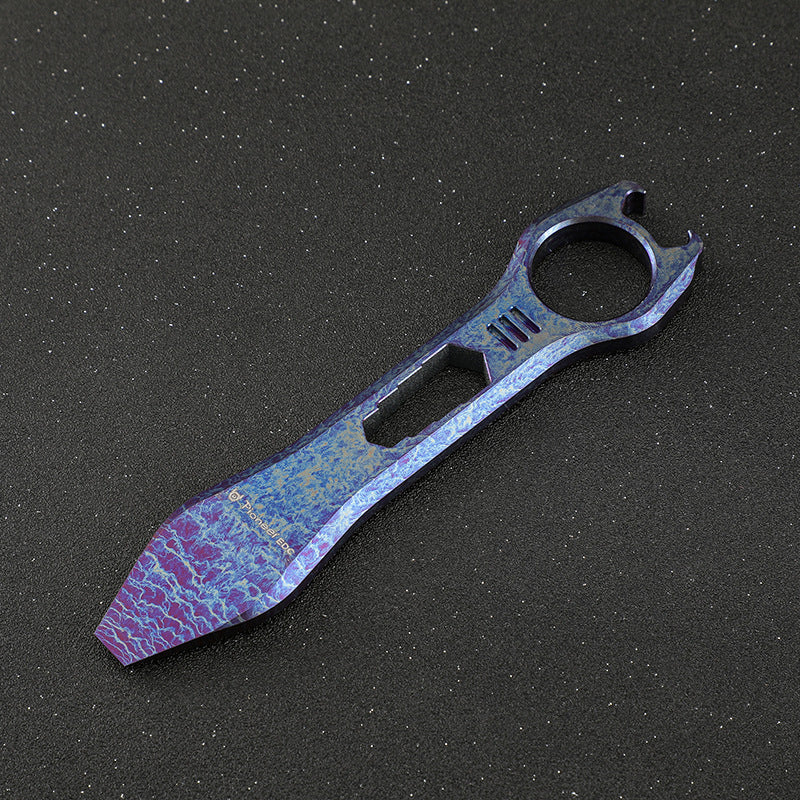 TC4 Titanium Knuckle Duster EDC MultiTool Bottle Opener Hex Wrench