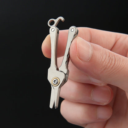 Portable Titanium Keychain Scissors for Hair and Beard Grooming