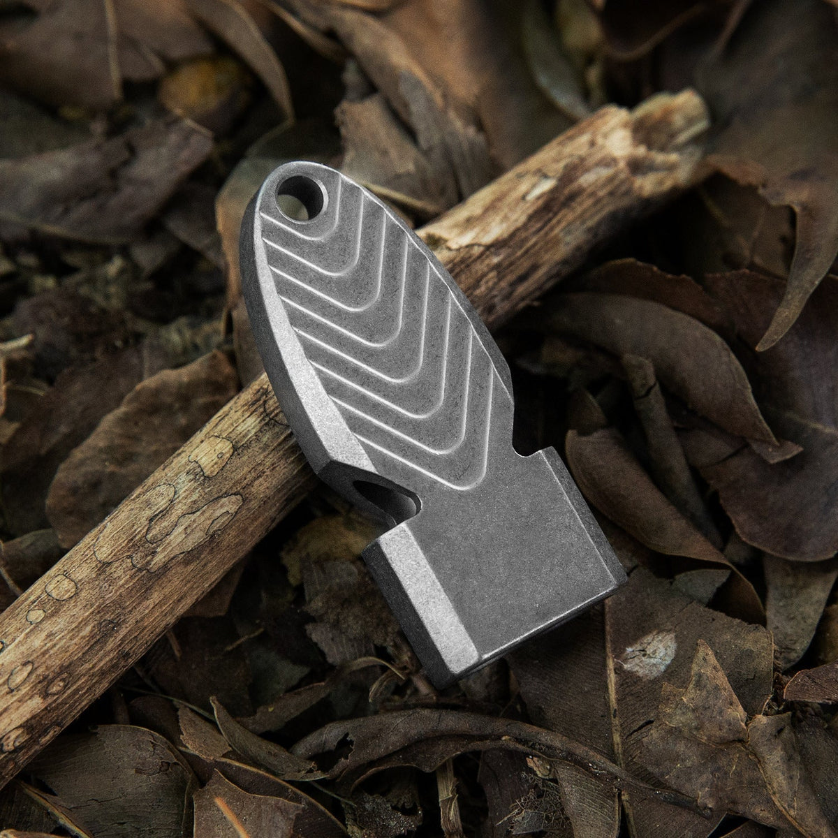 Titanium Survival Whistle Necklace with High-Pitch Sound