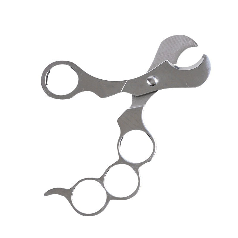 Stylish Silver Stainless Steel Cutter for Cigar Enthusiasts