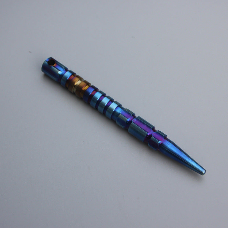 TC4 Titanium Tactical Pen EDC Tool with Key Stick and Window Breaking Feature