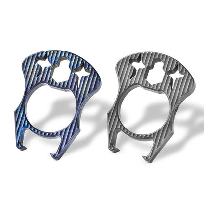Titanium MultiTool Keychain for All-in-One EDC Knuckle Duster Functionality