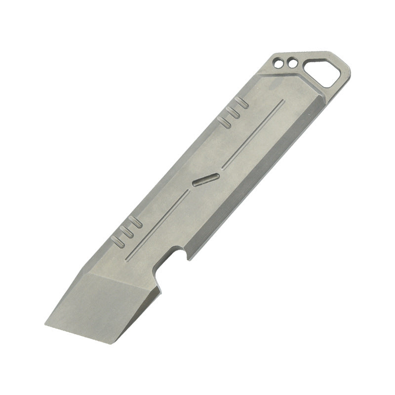 Compact Titanium Pry Bar Tool with Bottle Opener Hex Wrench and EDC Utility