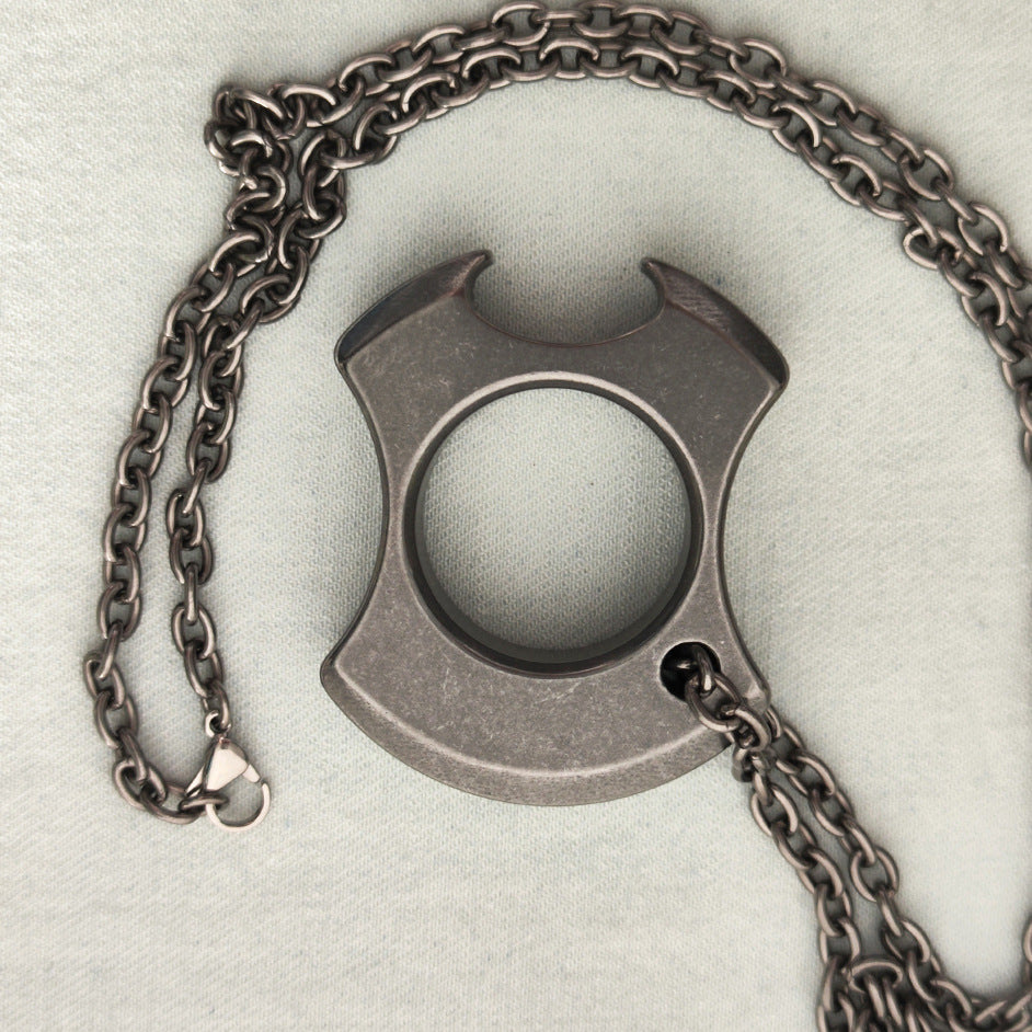 Single Finger Titanium TC21 EDC Knuckle Keychain Tool for Self Protection