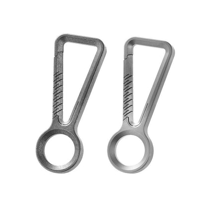 Portable Titanium Carabiner Keychain with MultiTool and Knuckle Duster