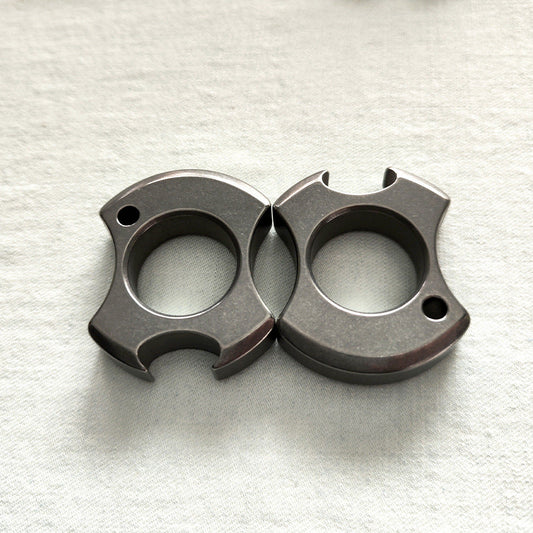 Single Finger Titanium TC21 EDC Knuckle Keychain Tool for Self Protection
