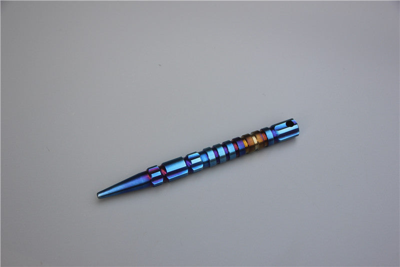 TC4 Titanium Tactical Pen EDC Tool with Key Stick and Window Breaking Feature