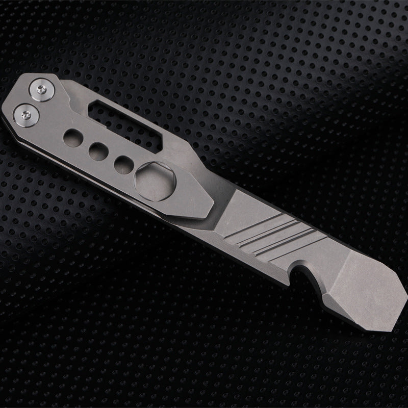 Survival EDC Multitool Titanium Wrench Pry Bar Bottle Opener Screwdriver Self Defense