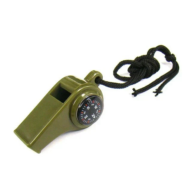 Survival Whistle with Compass and Thermometer for Outdoor Adventures