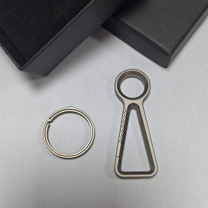Portable Titanium Carabiner Keychain with MultiTool and Knuckle Duster