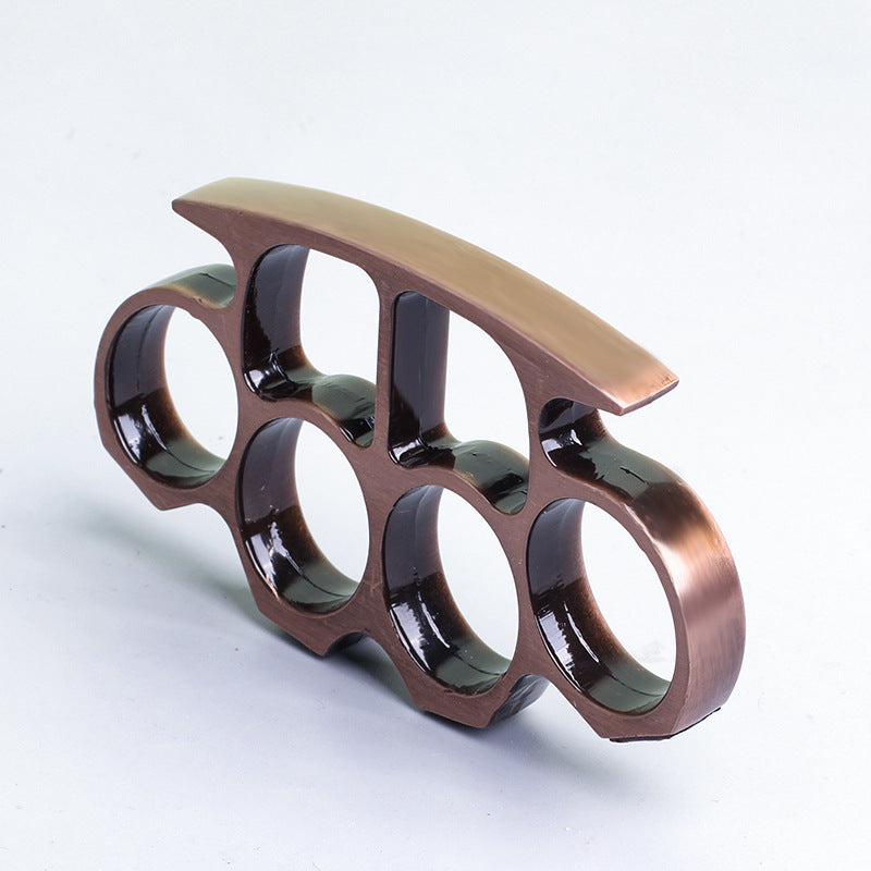 Reinforced Rope Brass Knuckle Duster Four Finger Defense Buckle Tool