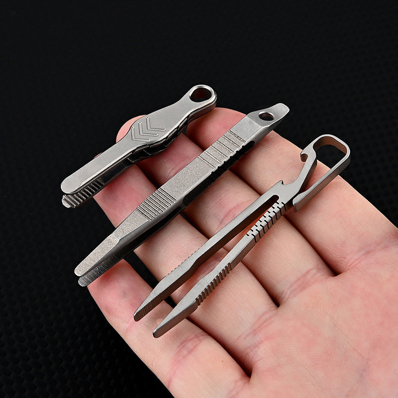 TC4 Titanium Compact Tweezer Keychain for Everyday Carry