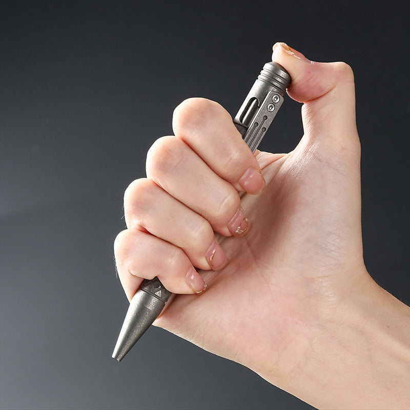 Titanium Tactical Pen Designed for Emergency Window Breaking