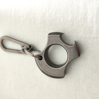 Single Finger Titanium TC21 EDC Knuckle Keychain Tool for Self Protection