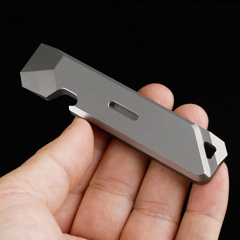 Titanium Mini Pry Tool Multi-Function Gear for Outdoor and Self-Defense Use