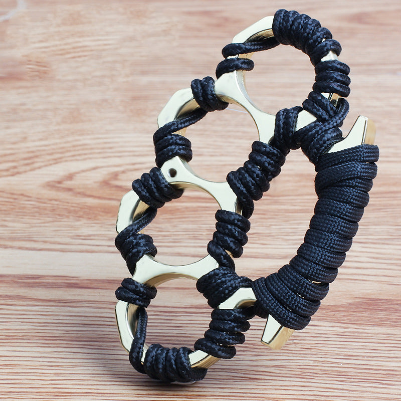Knuckle Duster with Umbrella Rope Design Four Finger Defense Gear