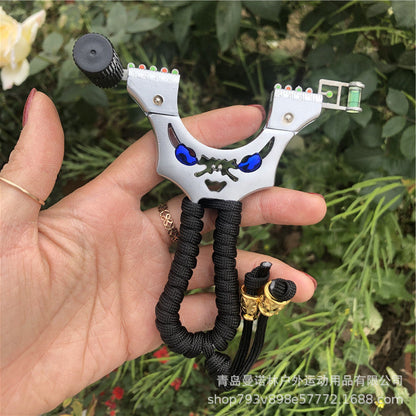 Outdoor Shooter Metal Slingshot with Laser Sight and LED Light
