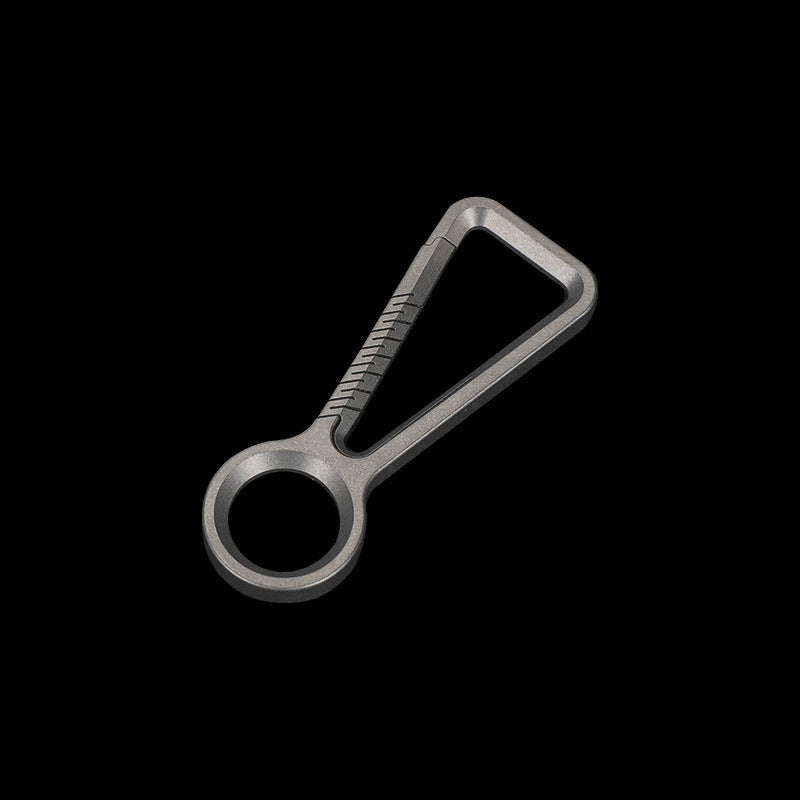 Portable Titanium Carabiner Keychain with MultiTool and Knuckle Duster