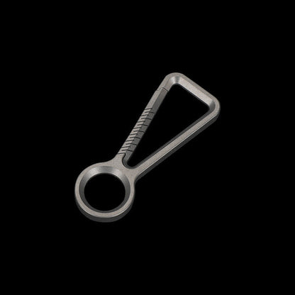 Portable Titanium Carabiner Keychain with MultiTool and Knuckle Duster