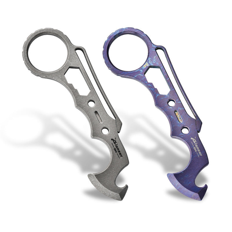 Titanium Knuckle Duster Pioneer EDC MultiTool Card