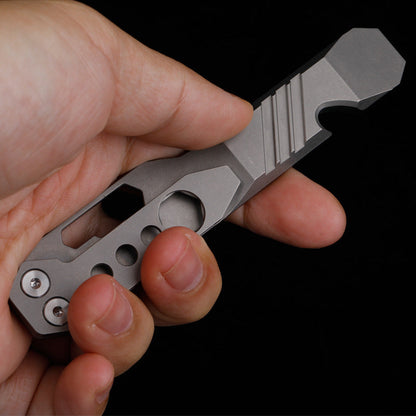 Survival EDC Multitool Titanium Wrench Pry Bar Bottle Opener Screwdriver Self Defense