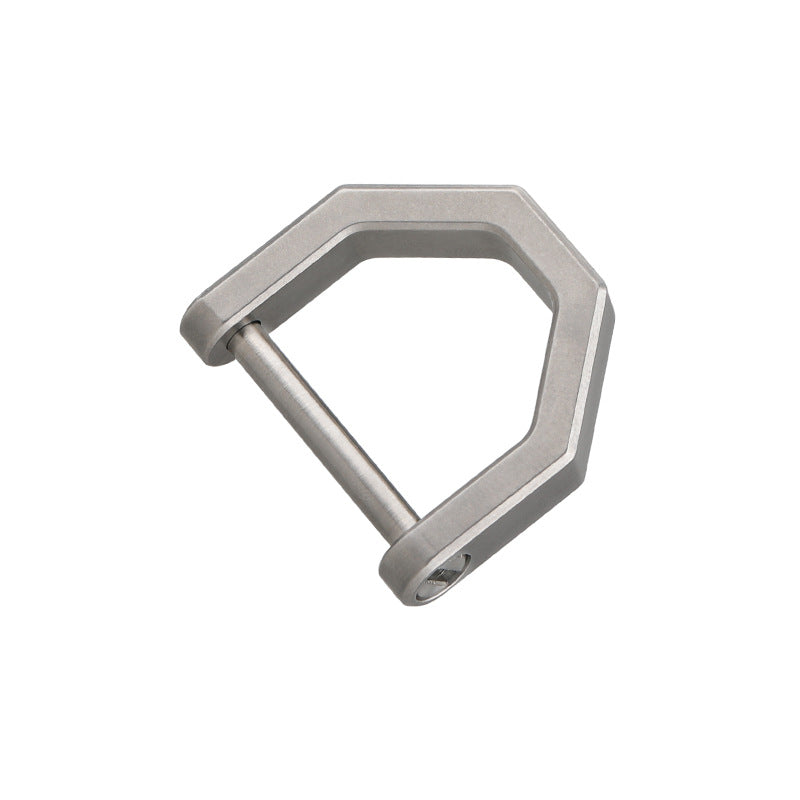 Horseshoe Titanium Key Lock Outdoor D Shape Buckle Keychain