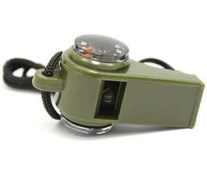 Survival Whistle with Compass and Thermometer for Outdoor Adventures