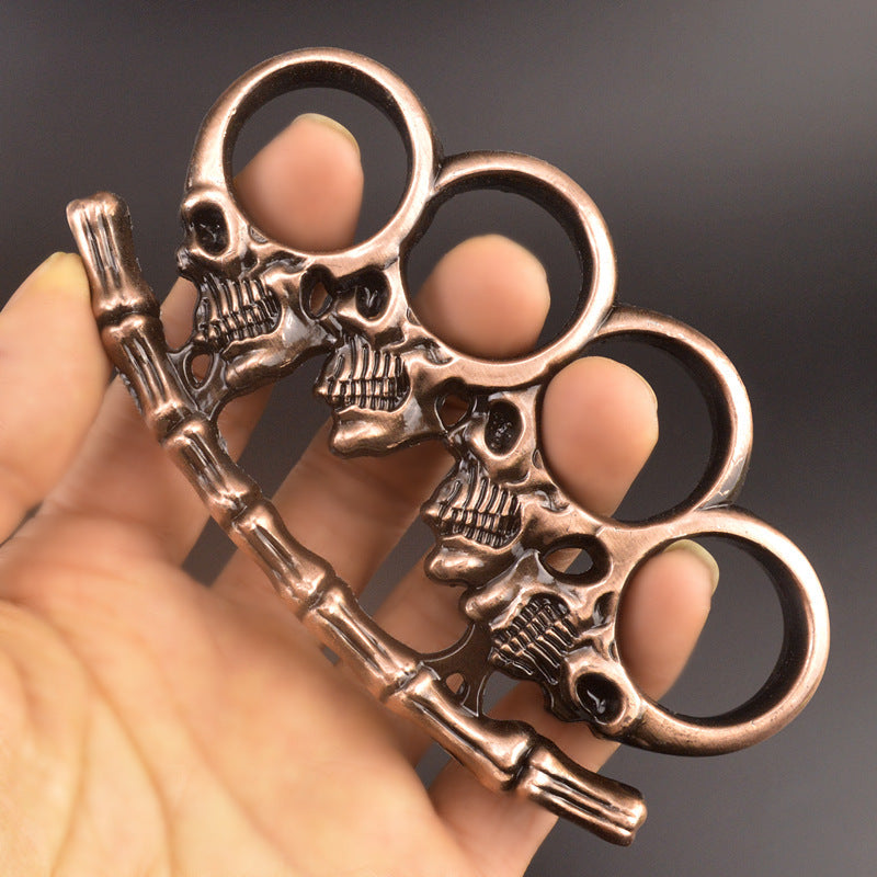 Demon-Inspired White Bone Knuckle Duster for Self-Protection
