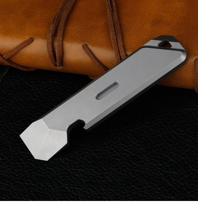 Titanium Mini Pry Tool Multi-Function Gear for Outdoor and Self-Defense Use