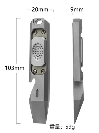 Heavy-Duty Titanium Bottle Opener with Tactical Lever